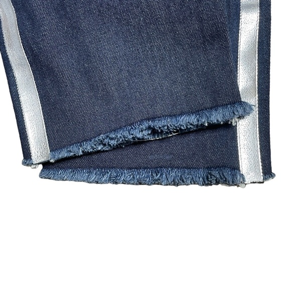 Current/Elliott cropped jeans with silver stripe NWT 25 - Picture 6 of 8